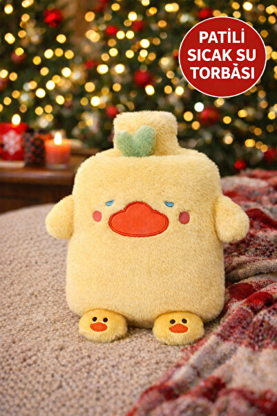 TOYFEST Patili Sarı Ördek Peluş Sıcak Su Torbası – Regl & Karın Rahatlatıcı, Uzun Süre Isı