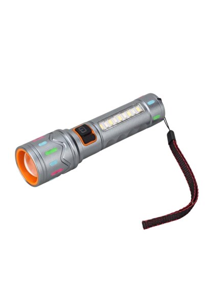 Panther 10 Watt TG Led + 2 SMD Led USB Şarjlı El Feneri