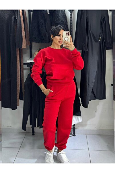 inci bayan giyim Women's 3-Ply Circular Neck Shard Fleece-Lined Fman Team