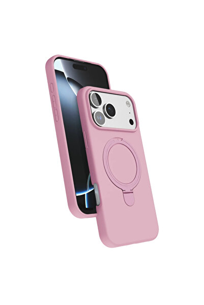 UnDePlus Apple iPhone 17 Pro Max Kılıf Slikon M-safe Şarj Uyumlu Silikon Stan...