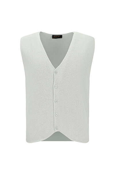 Abdullah Kiğılı Patterned Wool Knit Vest