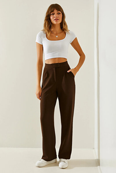 motina Morena Women's High Waist Velcro Waist Palazzo Pants 2026