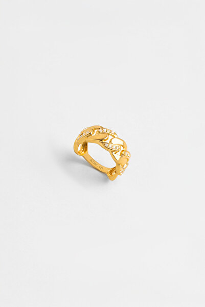 So CHIC... Juliet 18 Ayar Sarı Altın Kaplama Gümüş Yüzük