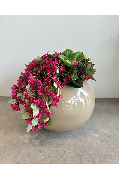 BLOOMONA DESIGN Yapay Çiçek Fiber top saksılı Begonvıl zemin aranjmanı