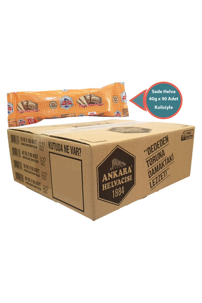 Ankara Helvacısı Piknik Tahin Helvası Sade 40 g X 90 Adet (Kolisiyle)