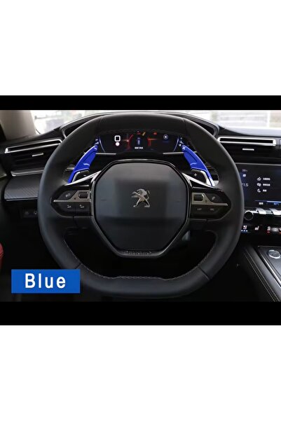 YıldızTuning Peugeot 208 F1 Direksiyon Mavi Kulakçık Aksesuar 2020-2024