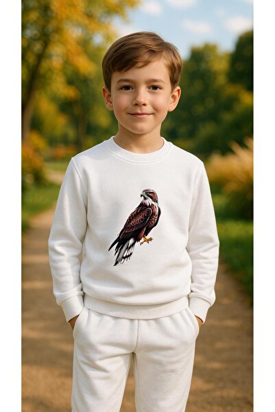 playwear Φούτερ ομάδας με στάμπα EAGLE για κορίτσια και αγόρια, με λαιμόκοψη ...