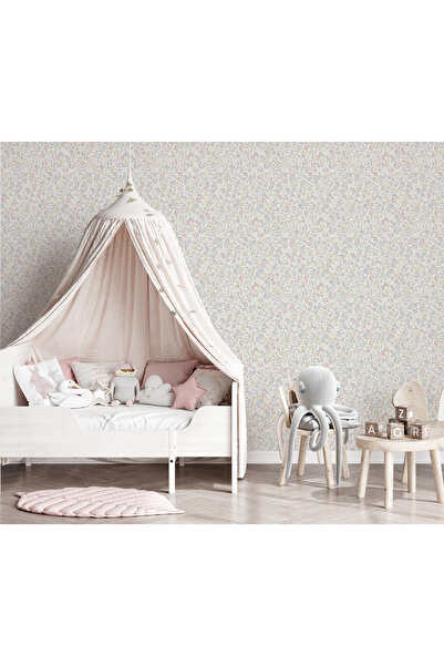 Tasarım Minik Soft Sık Çiçekler Zarif Desen Pastel Tonlar Bebek & Çocuk Odası Duvar Kağıdı