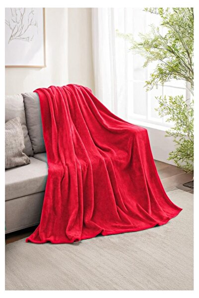 Bonny Home Warm Embrase Velvet Red Christmas Themed Tv Blanket Double Fleece Blanket Sofa Throw