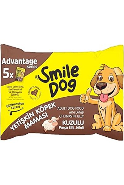 SanalAMCA Store Smile Dog Flowpack 425Gr (5 X 85Gr) Yetişkin Köpek Kuzulu Mama