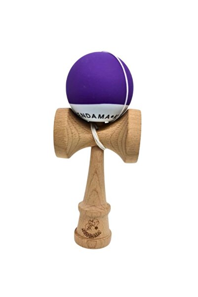 OEM Kendama din Lemn cu Bilă Mov Rubber Grip – Jucărie Skill Toy pentru Îndem...