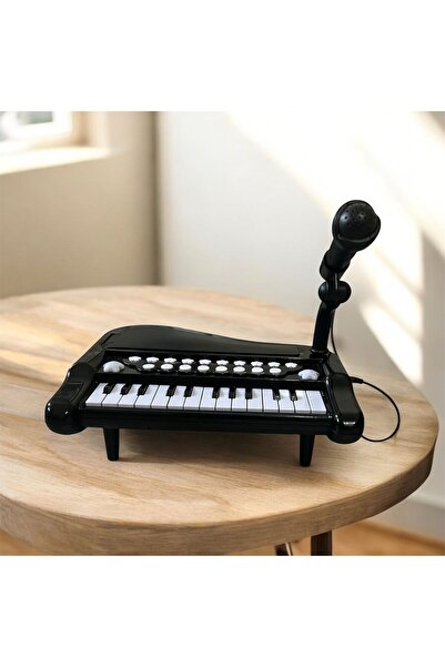 Tigdes 25 Tuşlu Mikrofonlu ışıklı Müzik Ve Ses Efektleri 29 Cm mini piyano oy...