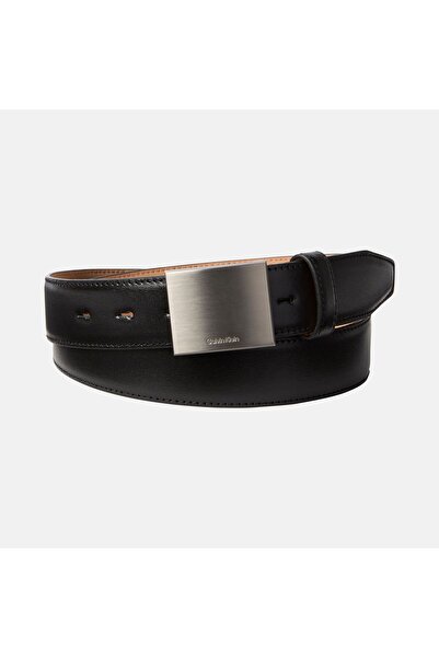 Calvin Klein Men's Metal Buckle Adjustable Leather Black Belt Lv04D7030G-Vzz