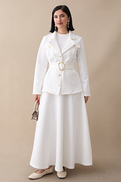 InStyle Classic Scuba Double White Suit