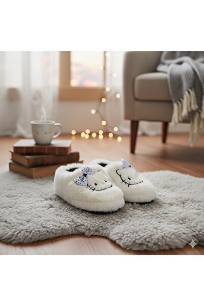 Valenta Sevimli Kedi Desenli Bebek Patik Panduf