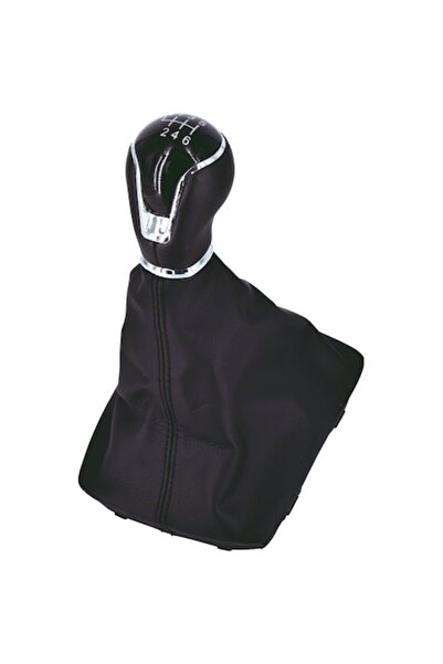 BMG Μανίκι αλλαγής ταχυτήτων συμβατό με Seat Leon 3 με 6 ταχύτητες, μαύρο