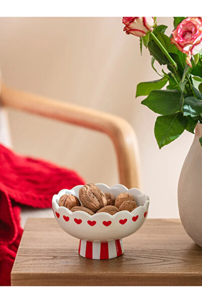 LC Waikiki Lcw Home Mixed Heart Printed Ceramic Bowl 13 cm