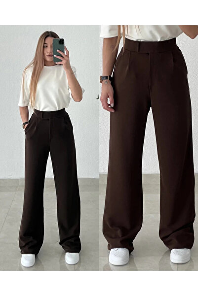 motina Morena Femei talie înaltă Velcro Talie pantaloni palazzo 2026