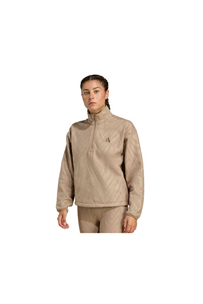 adidas Jachetă casual pentru femei Aop Polarfleece JX3122 crem