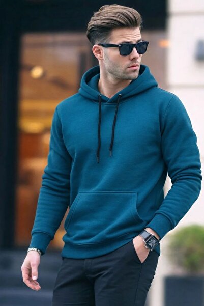 DAMGA JEANS Pantaloni casual pentru bărbați, cu buzunar cangur, largi, mentă,...