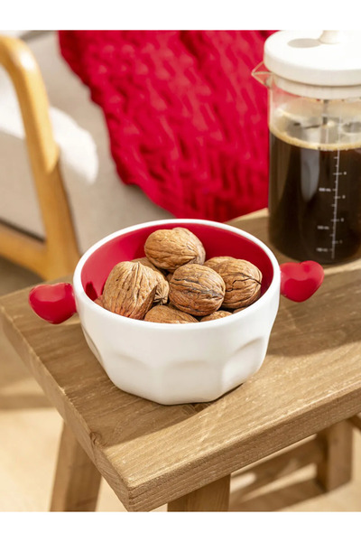 LC Waikiki Lcw Home Mixed Heart Figured Ceramic Bowl 14 cm