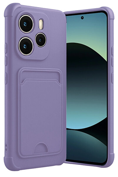 NewFace 1611849747 سيليكون كيلفن مع حامل بطاقات لـ Xiaomi Redmi Note 14 4G (1...