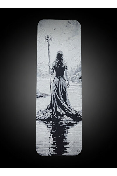 DEMİRHAN3D Warrior Woman Bookmark – 3D Printing Pla |   Black & White Embosse...