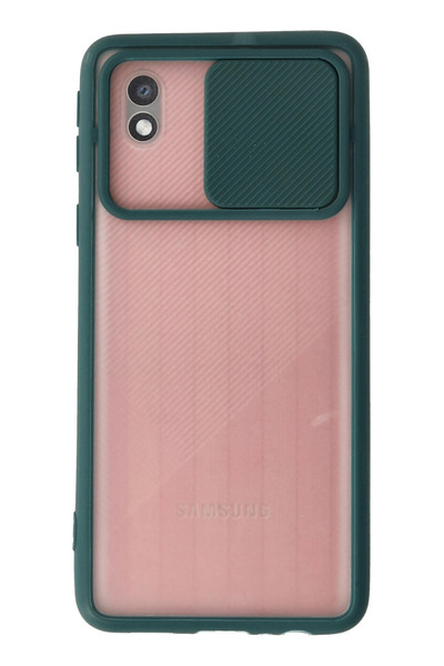 NewFace حافظة OZLSTOR لهاتف سامسونج جالاكسي A01 كور، حافظة سيليكون منزلقة للك...