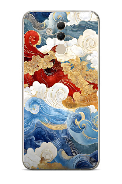 Manitoba Huawei Mate 20 Lite Uyumlu Baskılı Yumuşak Silikon Şeffaf Telefon Kı...