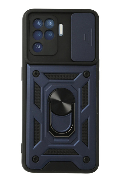 NewFace 1611132747 حافظة سيليكون من نوع Reno 5 Lite مع حلقة عدسة (153211) - أ...