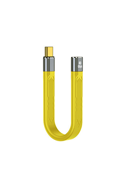 silabor Type-C 14cm kısa kablo, USB 4.0 çok fonksiyonlu veri kablosu, hızlı ş...