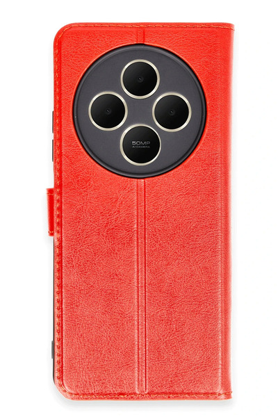 NewFace حافظة OZLSTOR لهاتف شاومي ريدمي 14C، غطاء تريند إس بلس (225012) - أحمر