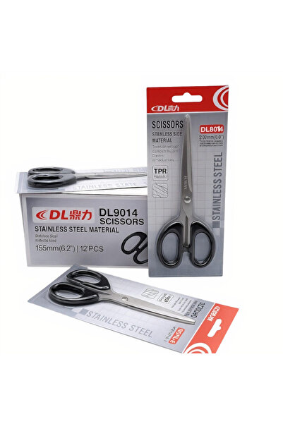 JML1 DL9014 Scissors Set of 12 Stainless Steel, 15cm with Ergonomic Handle