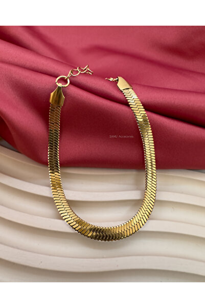 Samu Accessories سوار إيطالي من حجر السمك المكسور - حرير ذهبي