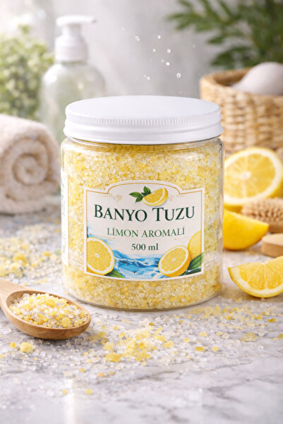 DR.RAİN 500 مل ملح استحمام بنكهة الليمون |   تنظيف منعش وعناية سبا منزلية