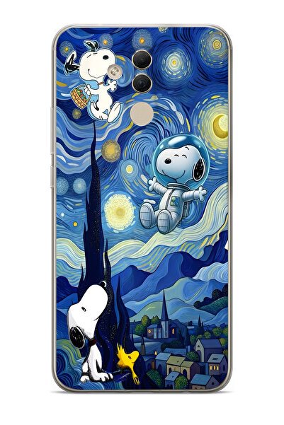 Manitoba Huawei Mate 20 Lite Uyumlu Baskılı Yumuşak Silikon Şeffaf Telefon Kı...
