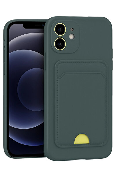 NewFace 1614048747 حافظة آيفون 11 من السيليكون مع حامل بطاقات كيلفن - (164840...