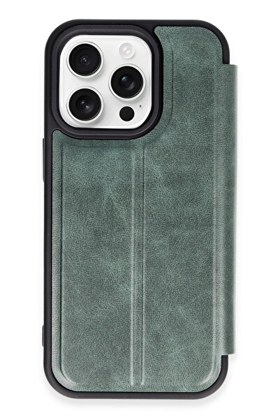 NewFace غطاء حماية قابل للطي لهاتف آيفون 14 برو من أوزلستور - (122149) أخضر داكن