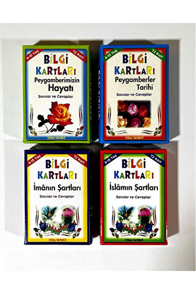 Uysal Yayınevi Çocuklar İçin Dini Bilgi Kartları Seti Soru Cevaplı (Toplam 28...