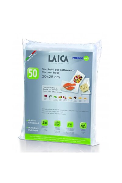 LAICA Set of 50 Vacuum Bags, Laica, 20 x 28 cm
