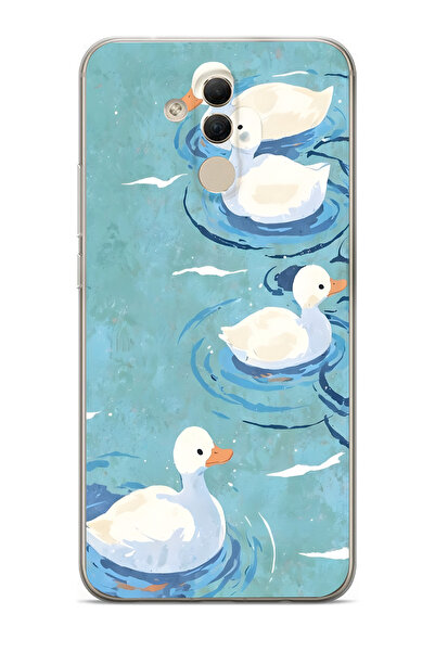 Manitoba Huawei Mate 20 Lite Uyumlu Baskılı Yumuşak Silikon Şeffaf Telefon Kı...