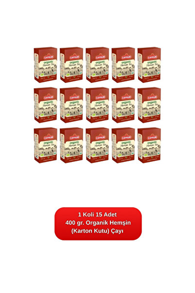Çaykur Organik Hemşin Çayı (Karton Kutu) 400 gr. 15'li Koli