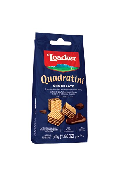 Loacker Quadratini Chocolate Çikolatalı Gofret 54 GR