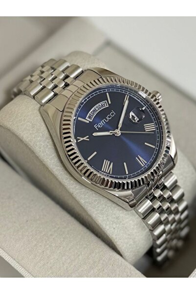 Ferrucci ERKEK KOL SAATİ METAL KASA - METAL KORDON 3 ATM SUYA DAYANIKLI