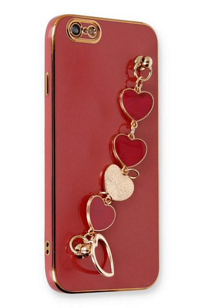 NewFace حافظة ايفون 6 من اوزلستور ايسيلا سيليكون (235110) - احمر