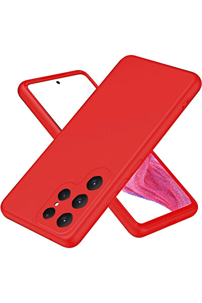 NewFace حافظة سامسونج جالاكسي S25 الترا أولى من السيليكون - أحمر YNSMR