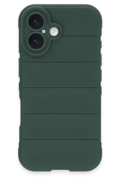 NewFace حافظة OZLSTOR لهاتف iPhone 16 Plus من السيليكون الأفضل - (115934) أخض...