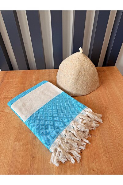 BVK GİYİM قبعة ساونا من الصوف + طقم بيشتمال قطني |   حمام تركي وساونا |   6 أ...