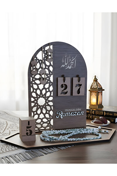 enozeli Ahşap Standlı Ramazan Takvimi