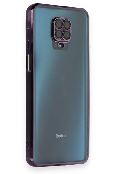NewFace جراب Xiaomi Redmi Note 9 Pro مصنوع من السيليكون مع عدسة - أرجواني SVLRS